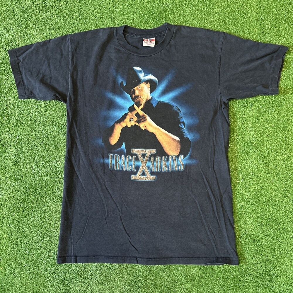 Vintage Trace Adkins Tour Shirt Men’s Large Double Sided Made In USA Country